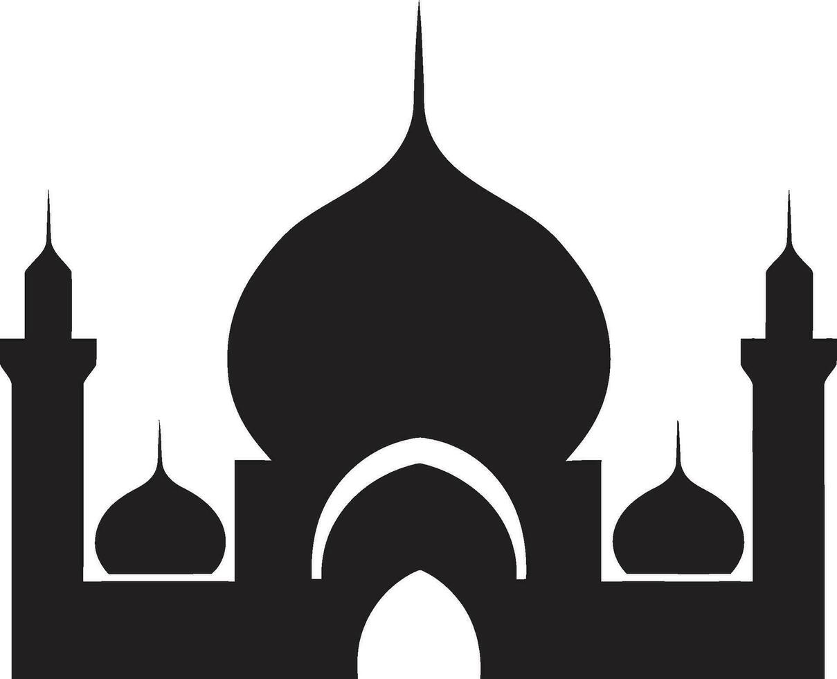 heilig Türme emblematisch Moschee Logo still Türme Moschee Symbol Vektor