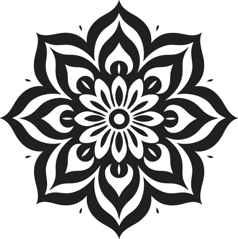 still Tondo Mandala Logo Symbol Harmonie Heiligenschein Mandala Emblem Design vektor