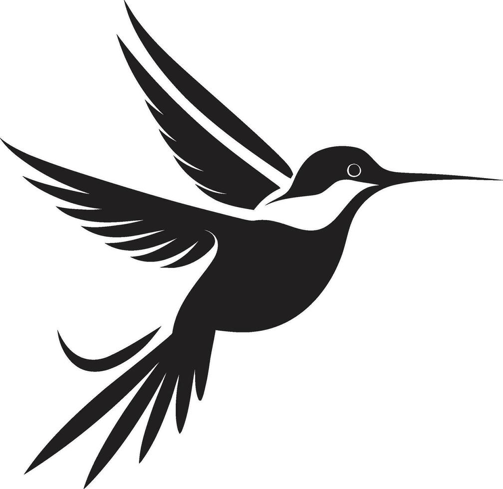 lumineszierend Flügel Kolibri Emblem Symbol Sturzflug Pracht Kolibri Logo Grafik vektor