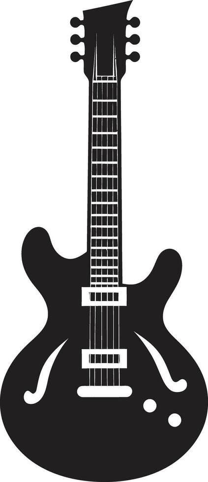 harmonisk horisont gitarr ikon design vektor strumming serenad gitarr emblem ikon