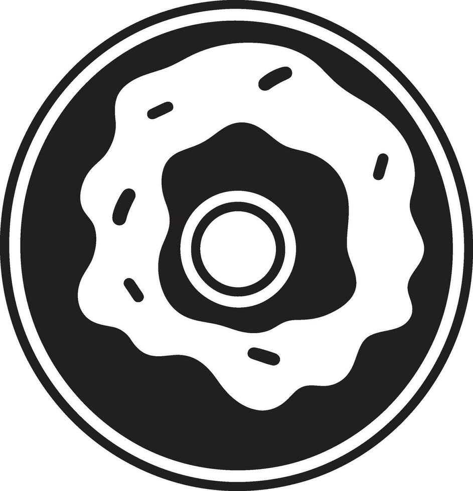 dekadent Kreise Krapfen Logo Vektor aromatisch Fantasie emblematisch Design