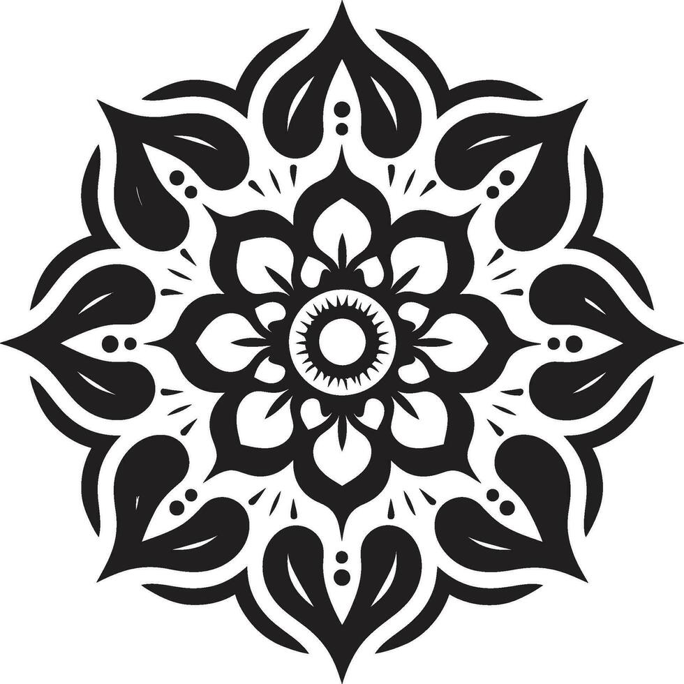 Harmonie Heiligenschein emblematisch Mandala Symbol heiter Symmetrie Mandala Logo Vektor