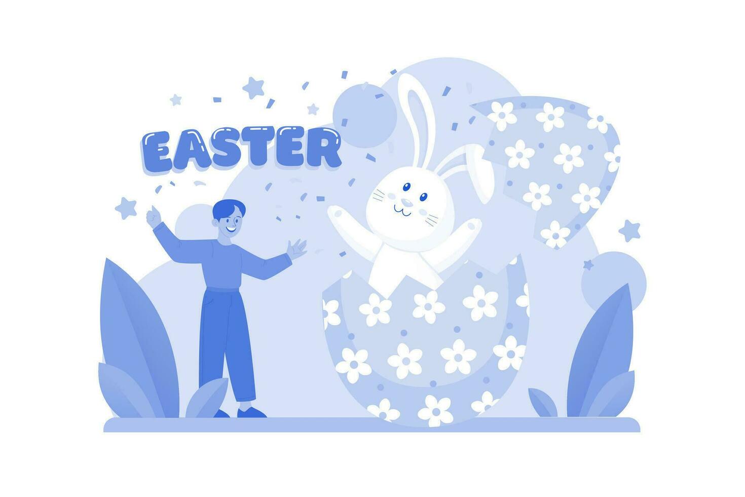 Ostern Tag Illustration Konzept auf Weiß Hintergrund vektor