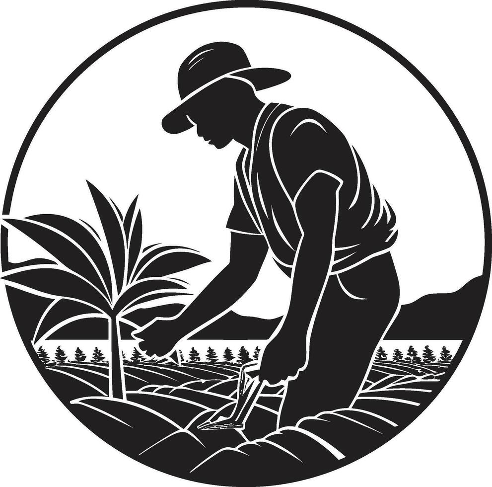 Agrar Erbe Landwirtschaft Logo Vektor Design ländlich Rhythmen Landwirtschaft ikonisch Emblem