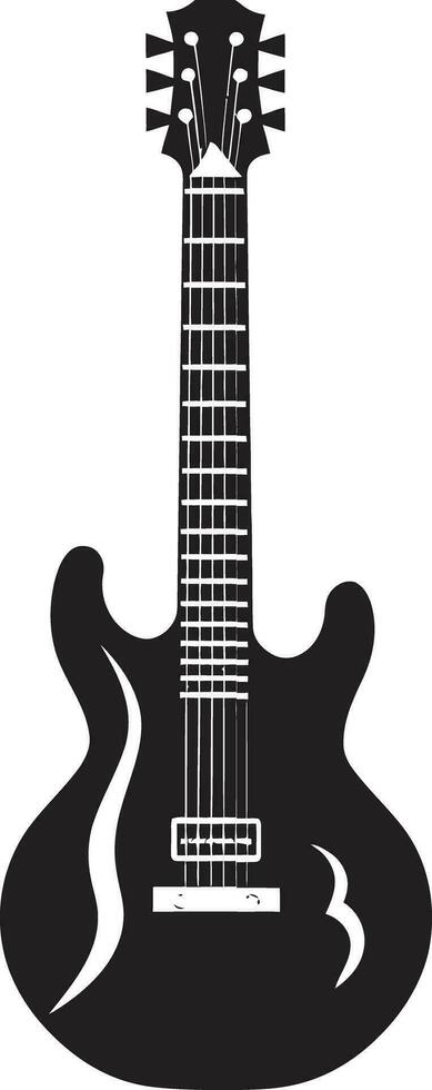 harmonisch Oase Gitarre Emblem Vektor Kunst Akkord Chroniken Gitarre Logo Vektor Illustration