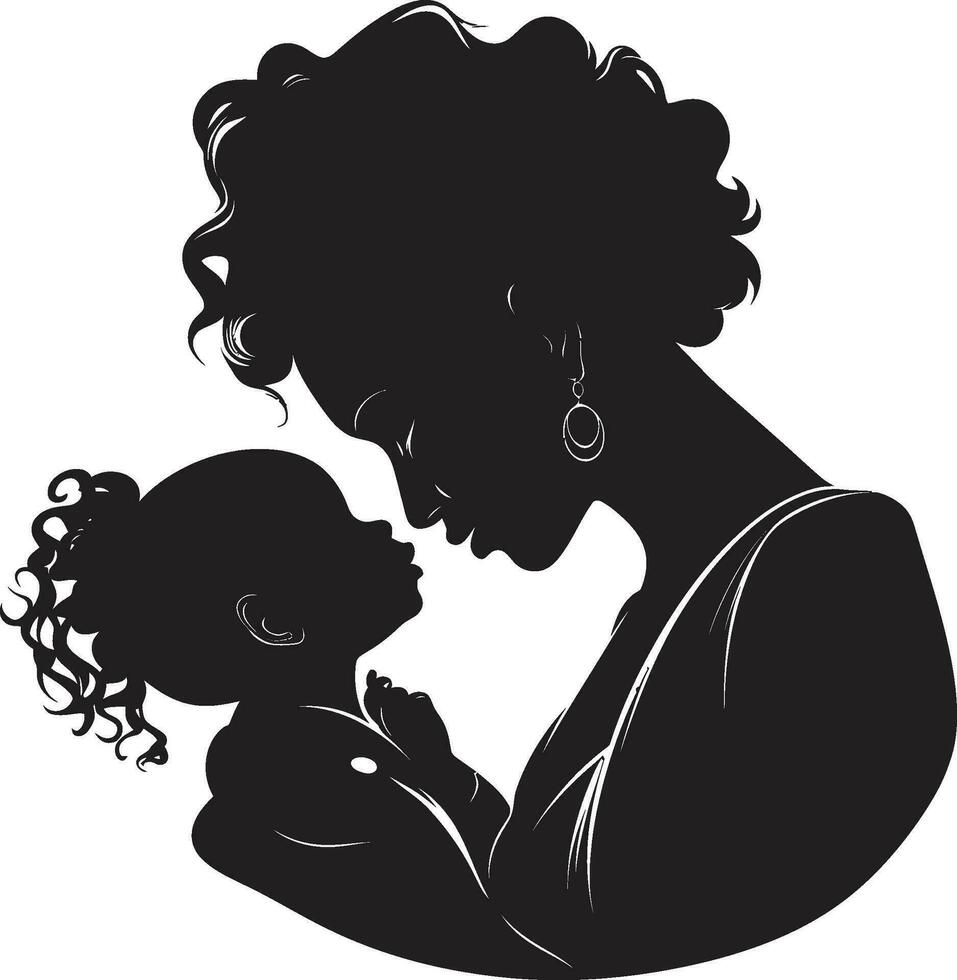 ewig Bindung Mütter Tag Logo geschätzt Verbindung ikonisch Mutter und Kind vektor