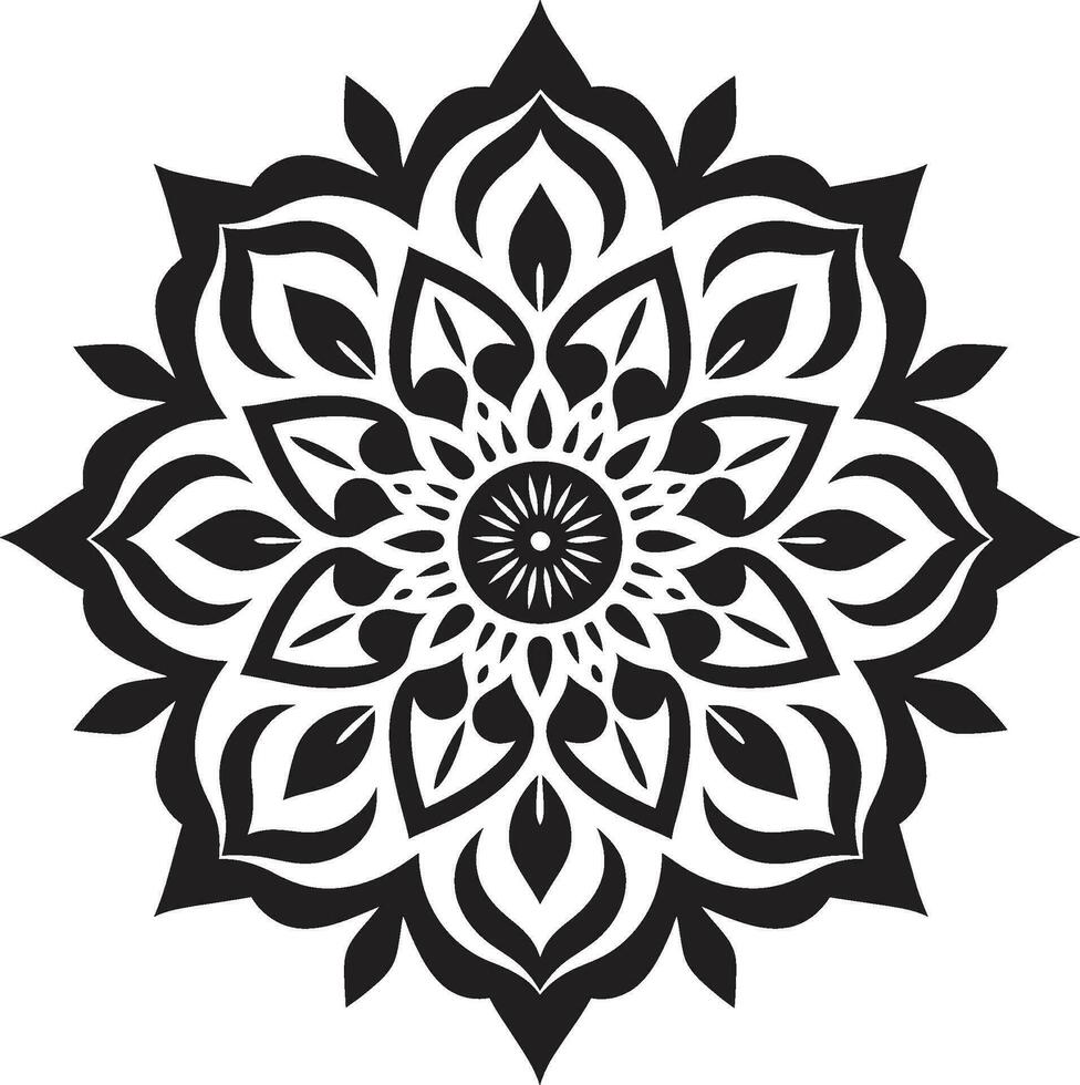 spirituell wirbelt ikonisch Mandala Emblem Mystiker Medaillon Mandala Emblem Design vektor