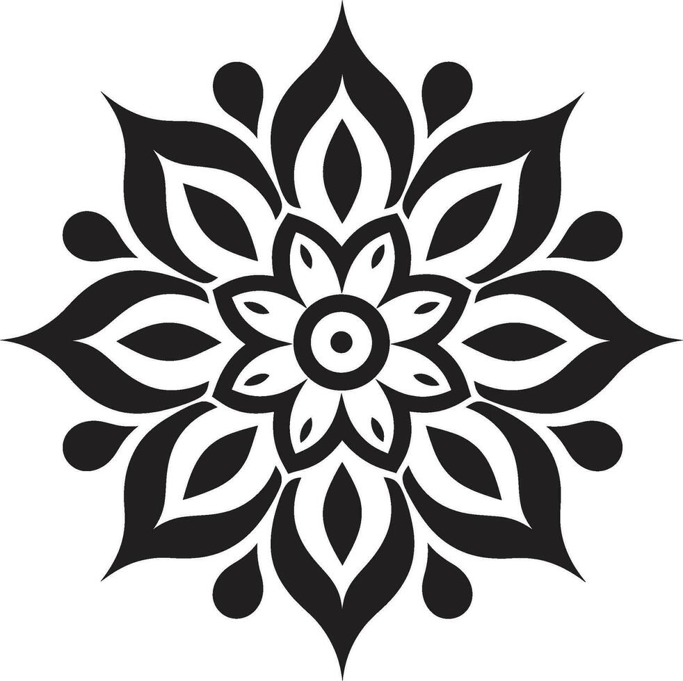 ätherisch Eleganz Mandala Vektor Emblem still Tondo ikonisch Mandala Logo