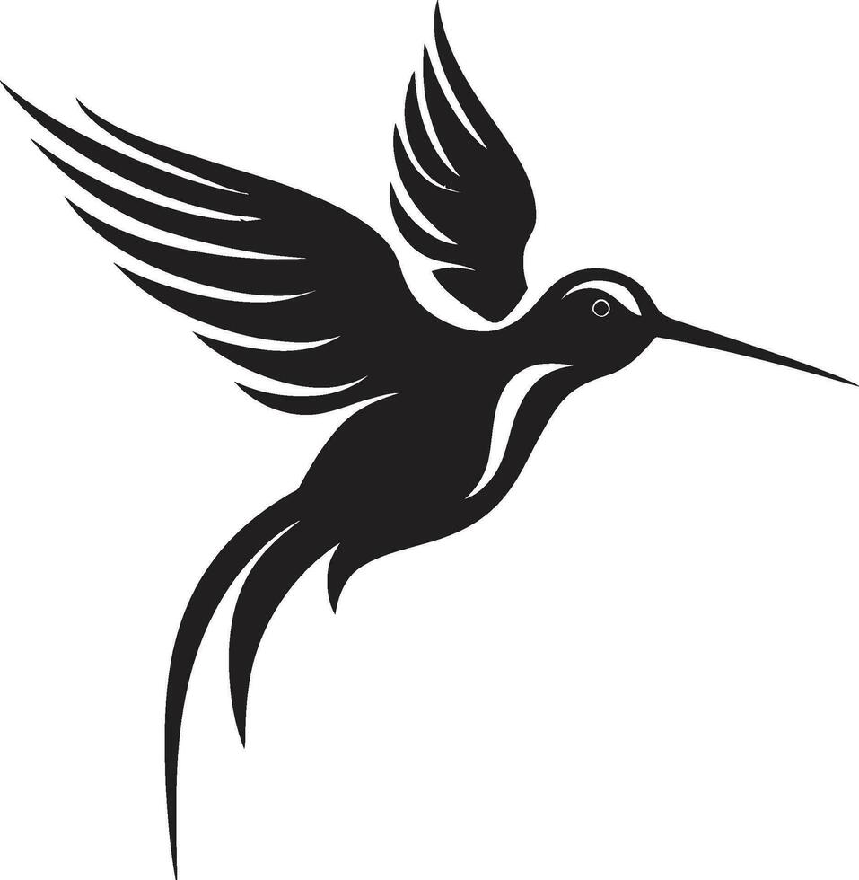 vibrerande fart kolibri ikon design avian aura logotyp design vektor