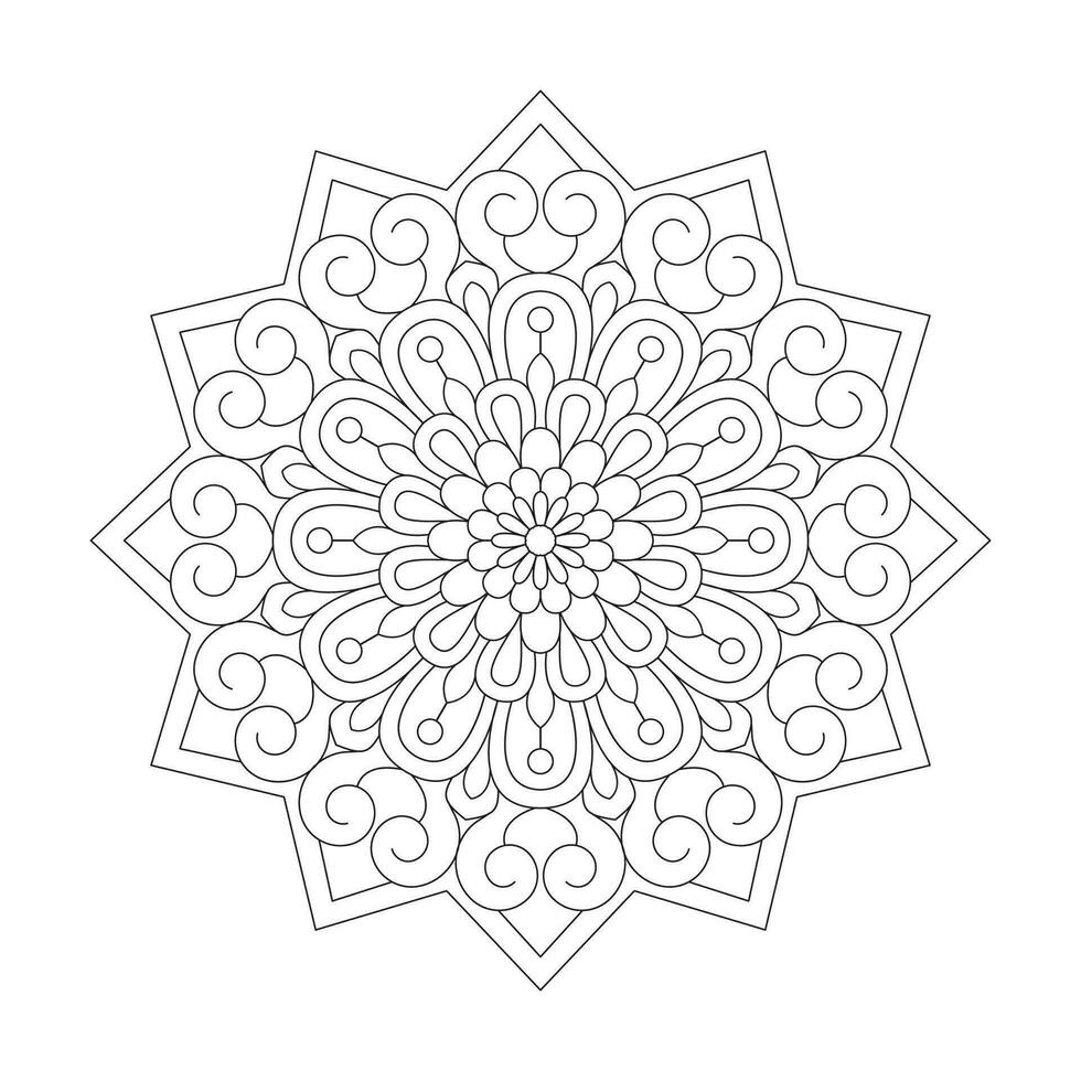 Mandala Erwachsene Seelen Kaleidoskop Färbung Buch Design Vektor Datei