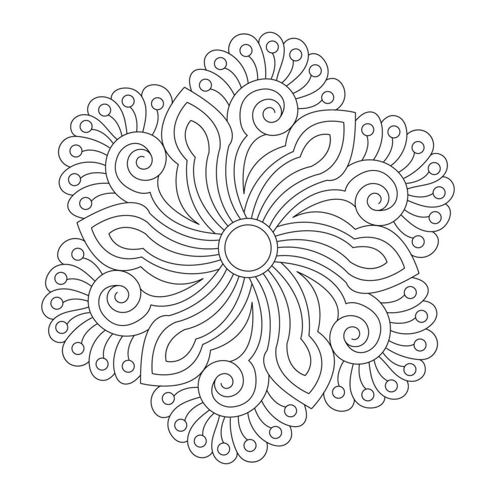 dekorativ vuxen färg bok mandala design vektor fil