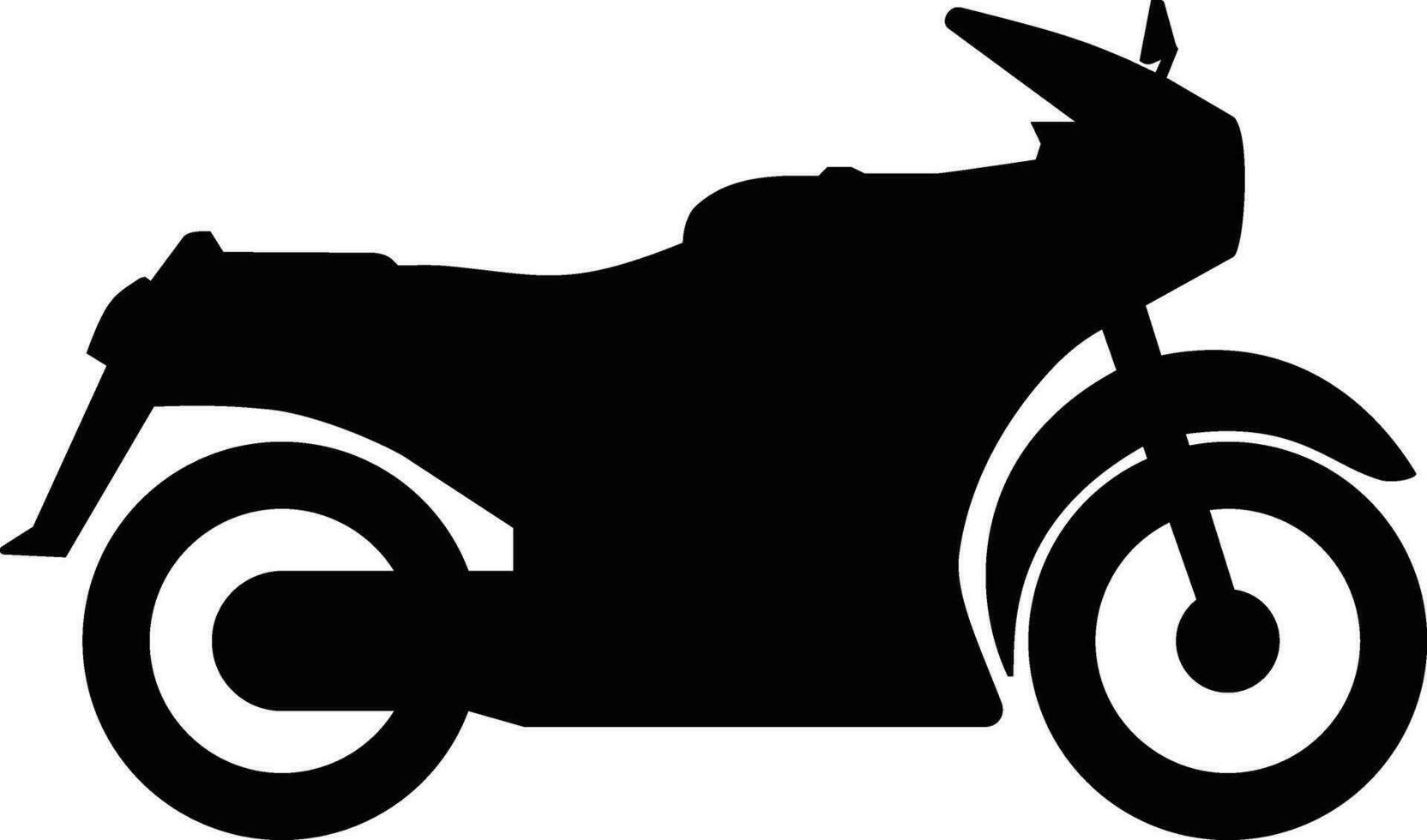 enkel motorcykel eller cykel silhuett illustration vektor