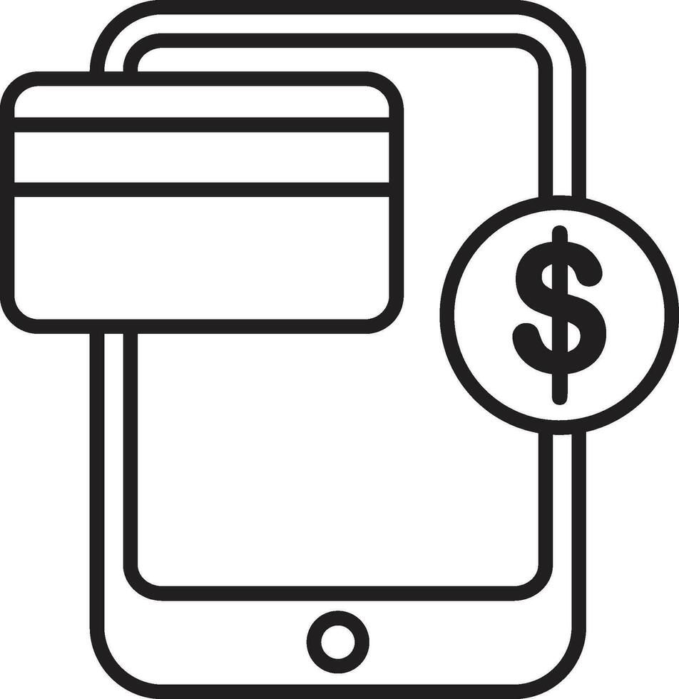 betalning med smartphone ikon. uppkopplad mobil betalning ikon vektor