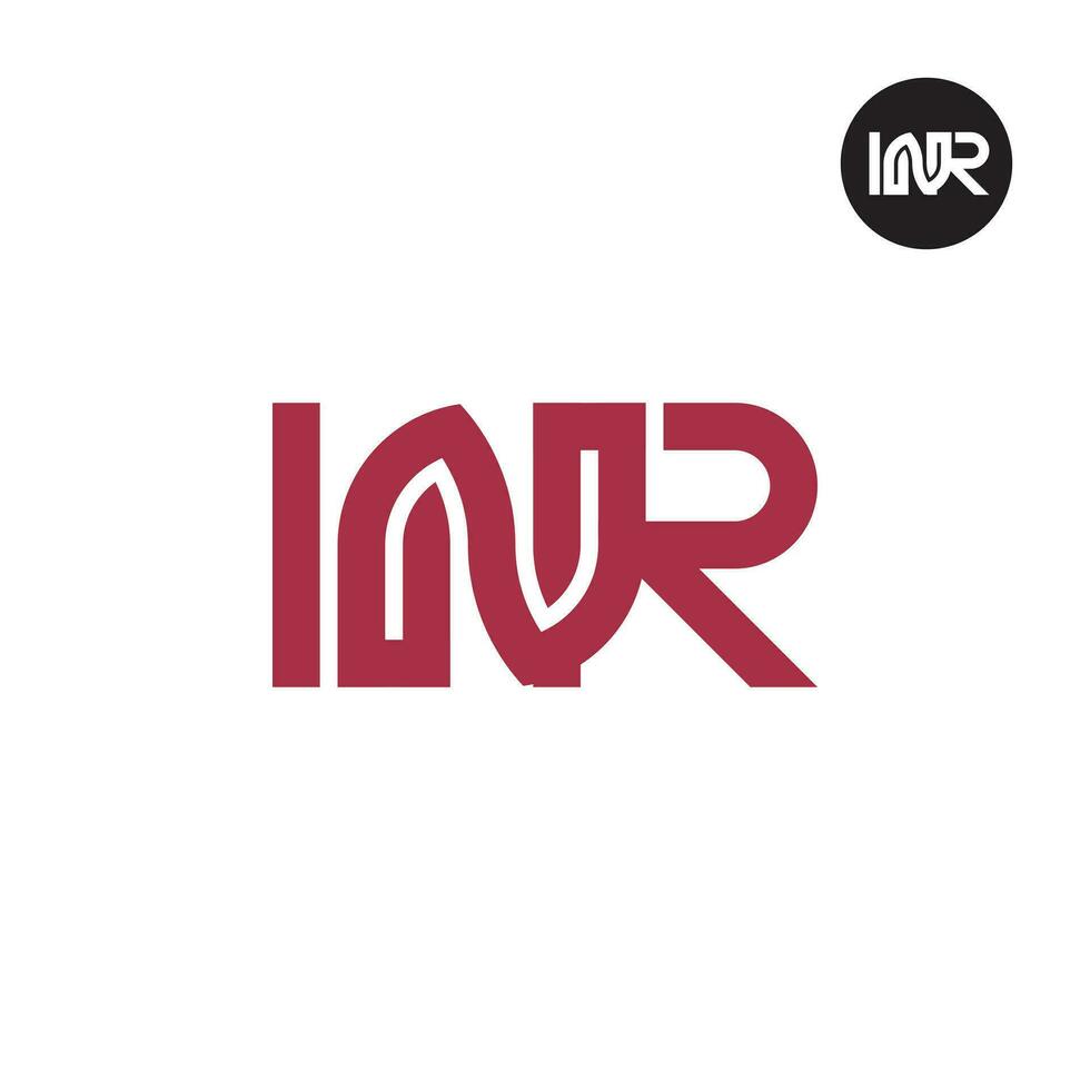 brev inr monogram logotyp design vektor