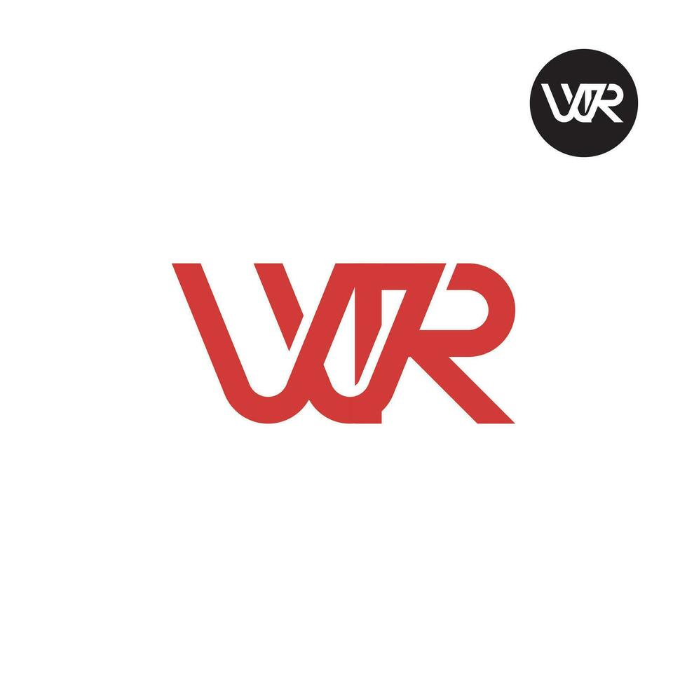 brev vvr eller wr monogram logotyp design vektor