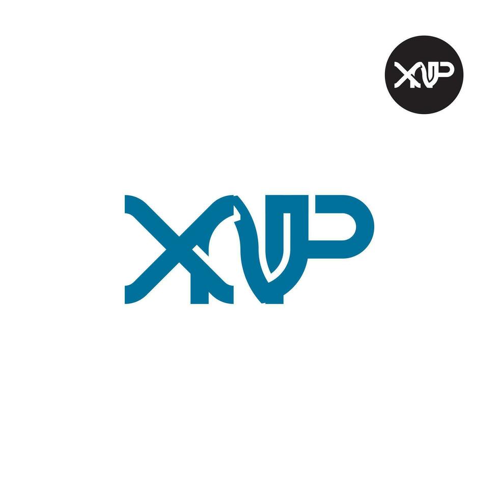 brev xnp monogram logotyp design vektor