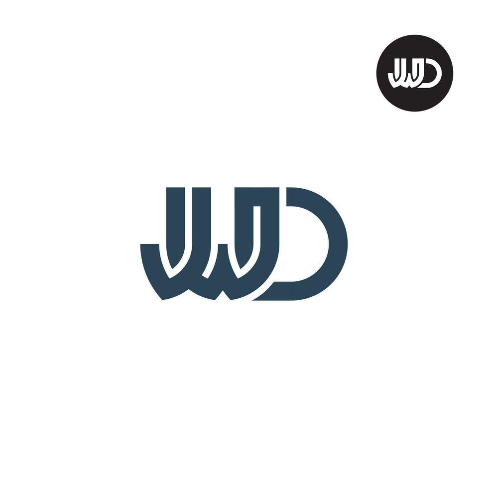 brev jwd monogram logotyp design vektor