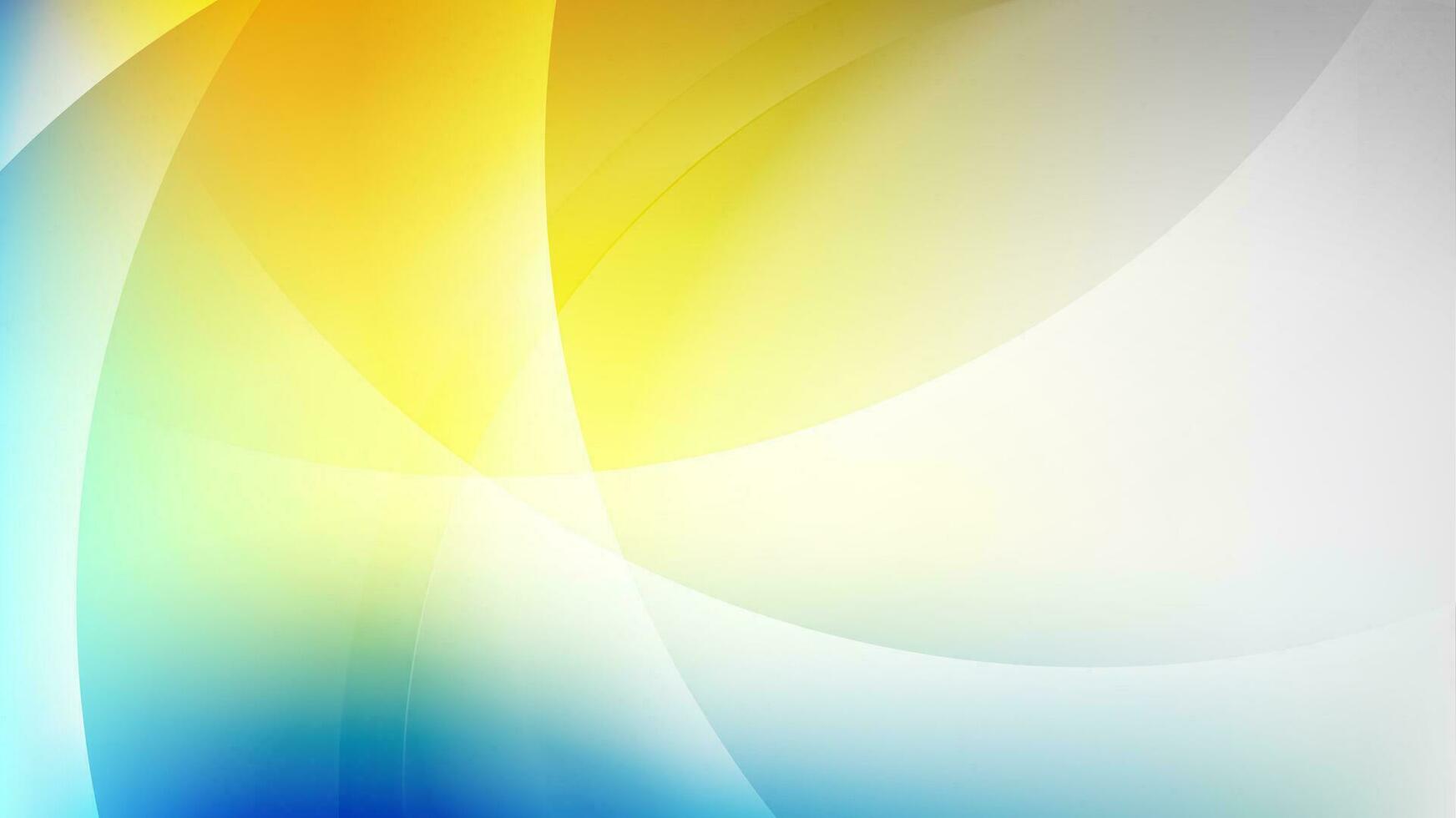 blå gul suddig slät vågor abstrakt bakgrund vektor