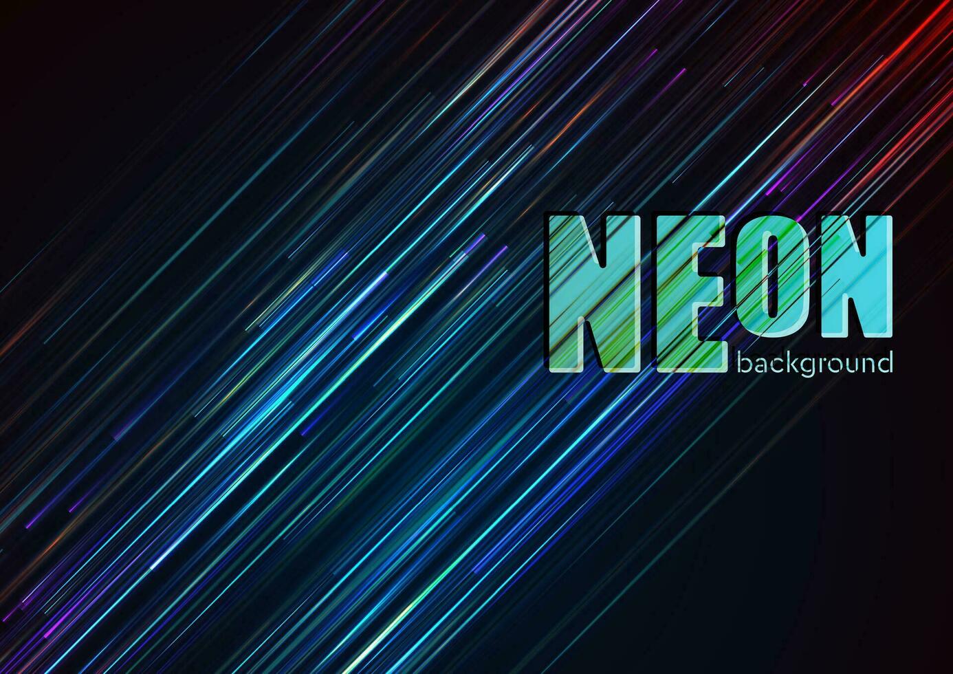 bunt Neon- Linien abstrakt Technik retro Hintergrund vektor
