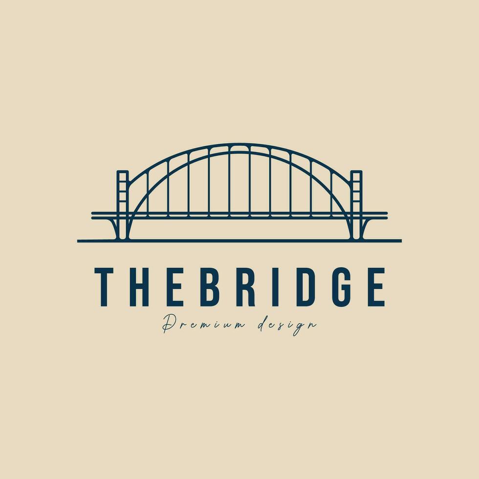 Brücke Logo Linie Kunst minimalistisch modern Design Vorlage Vektor Illustration Design