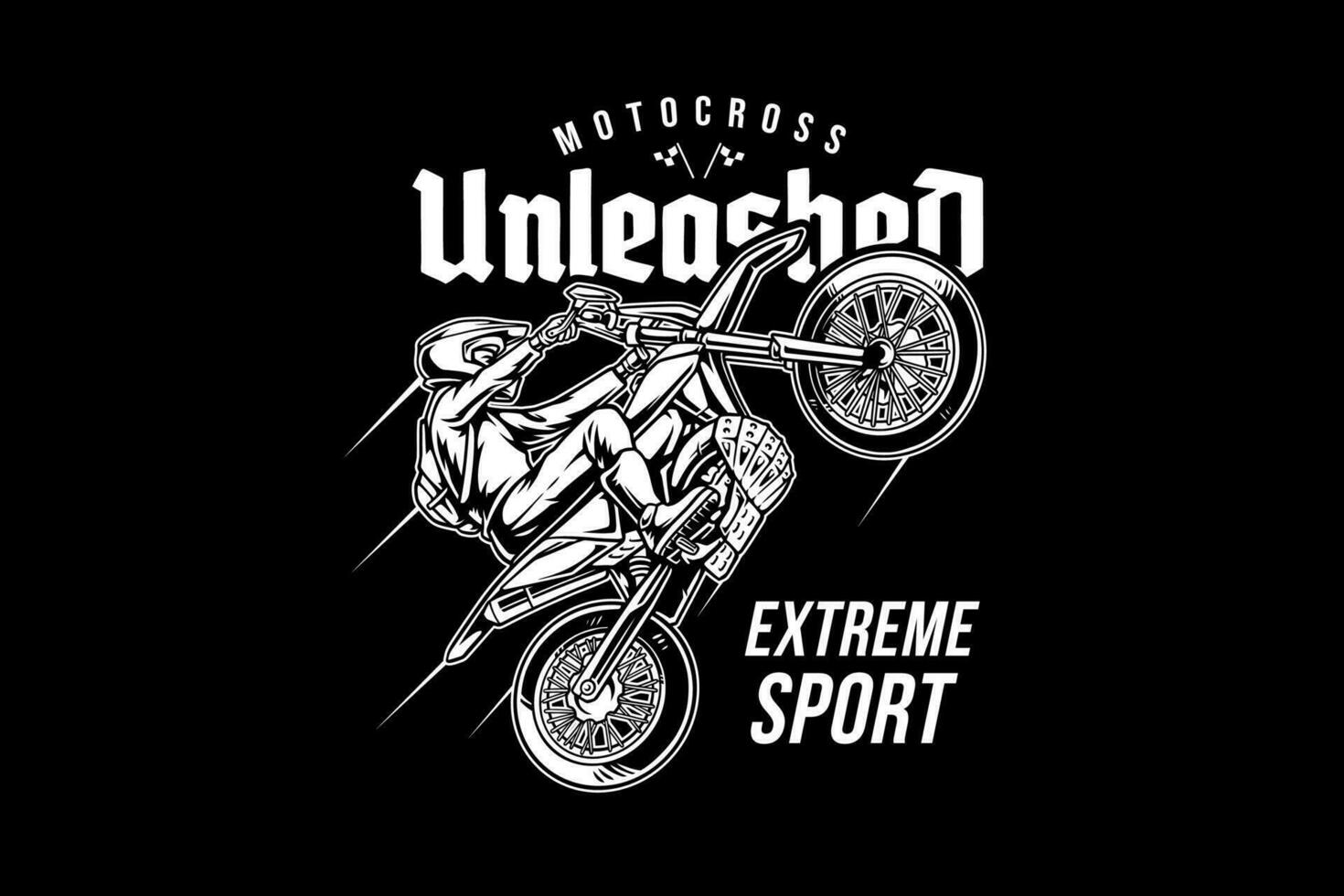 Super moto Stehen Vektor Illustration zum T-Shirt Fan-Shop und Digital Drucken