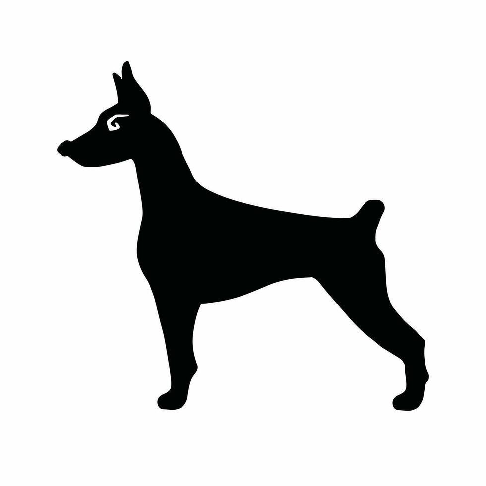 Hund, Silhouette, Symbol, Vektor Illustration