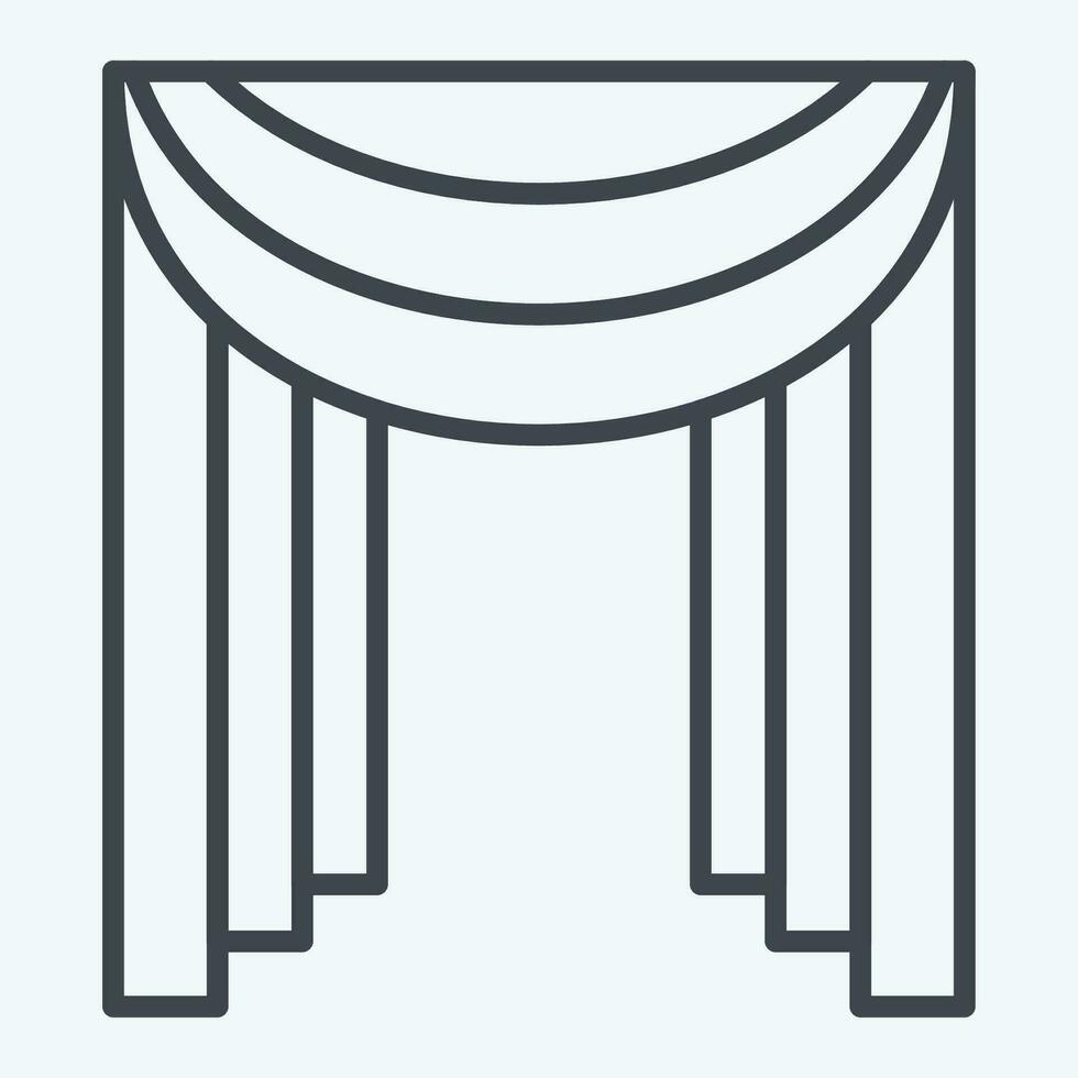 ikon grundläggande bylte. relaterad till gardiner symbol. linje stil. enkel design redigerbar. enkel illustration vektor