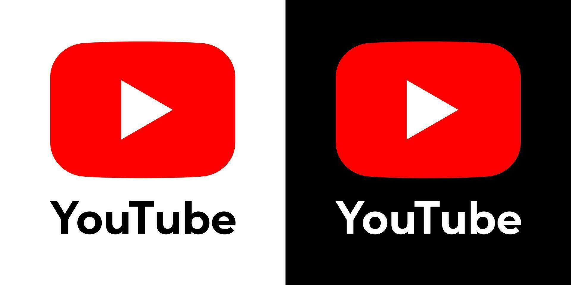 Youtube Logo Symbol im eben Stil. Streaming Video App Symbol Vektor