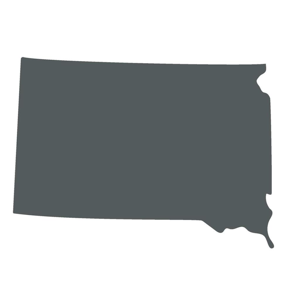 söder dakota stat Karta. Karta av de oss stat av söder dakota. vektor