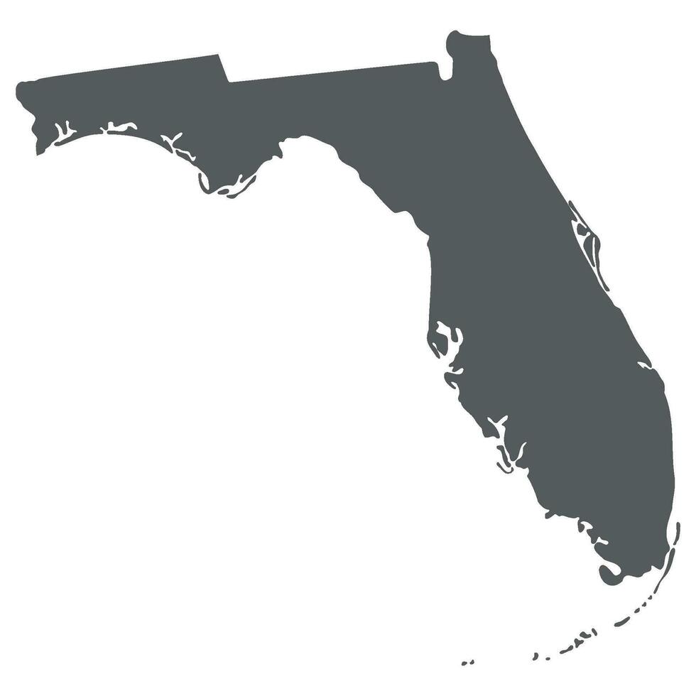 florida stat Karta. Karta av de oss stat av florida vektor