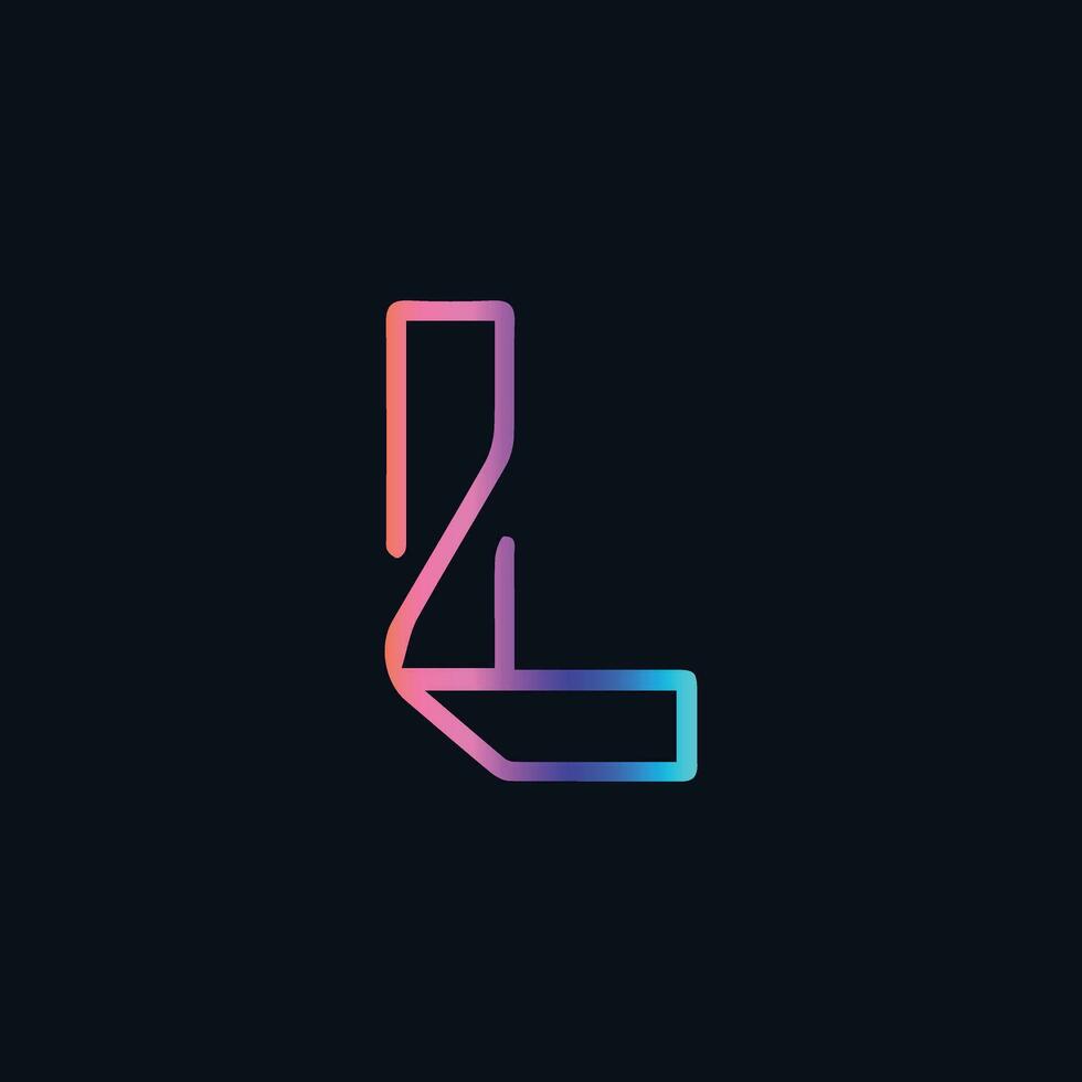 das Brief l Logo mit ein bunt Gradient vektor