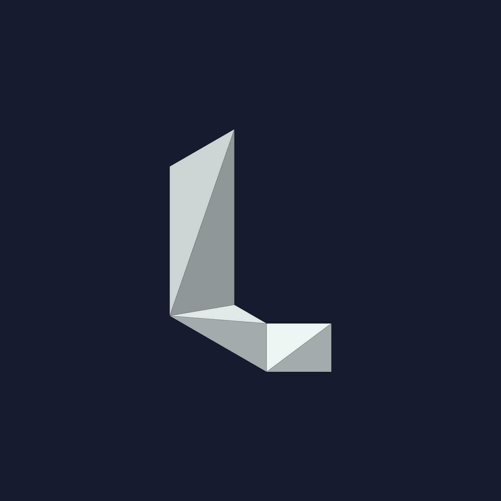 de brev l är tillverkad ut av en triangel vektor