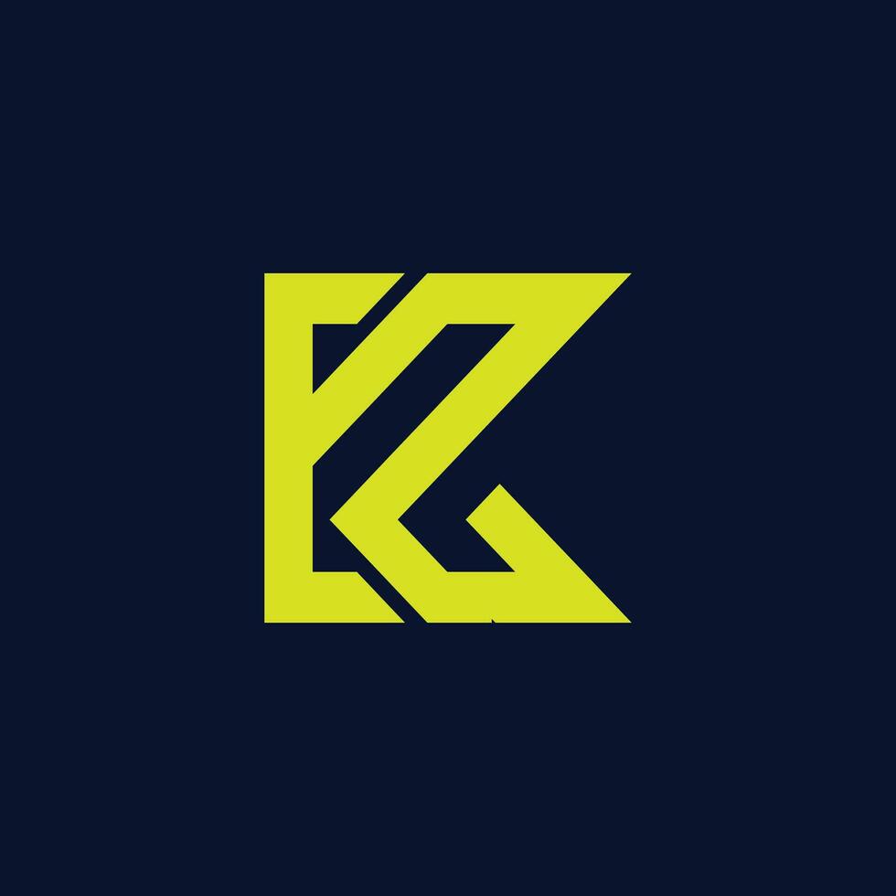 brev k logotyp ikon linje design mall element vektor