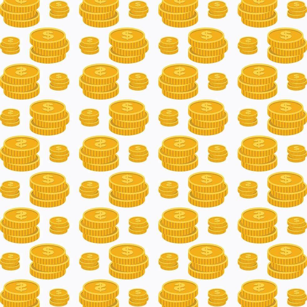 Gold Münze modisch abstrakt Muster wiederholen Vektor Illustration Hintergrund