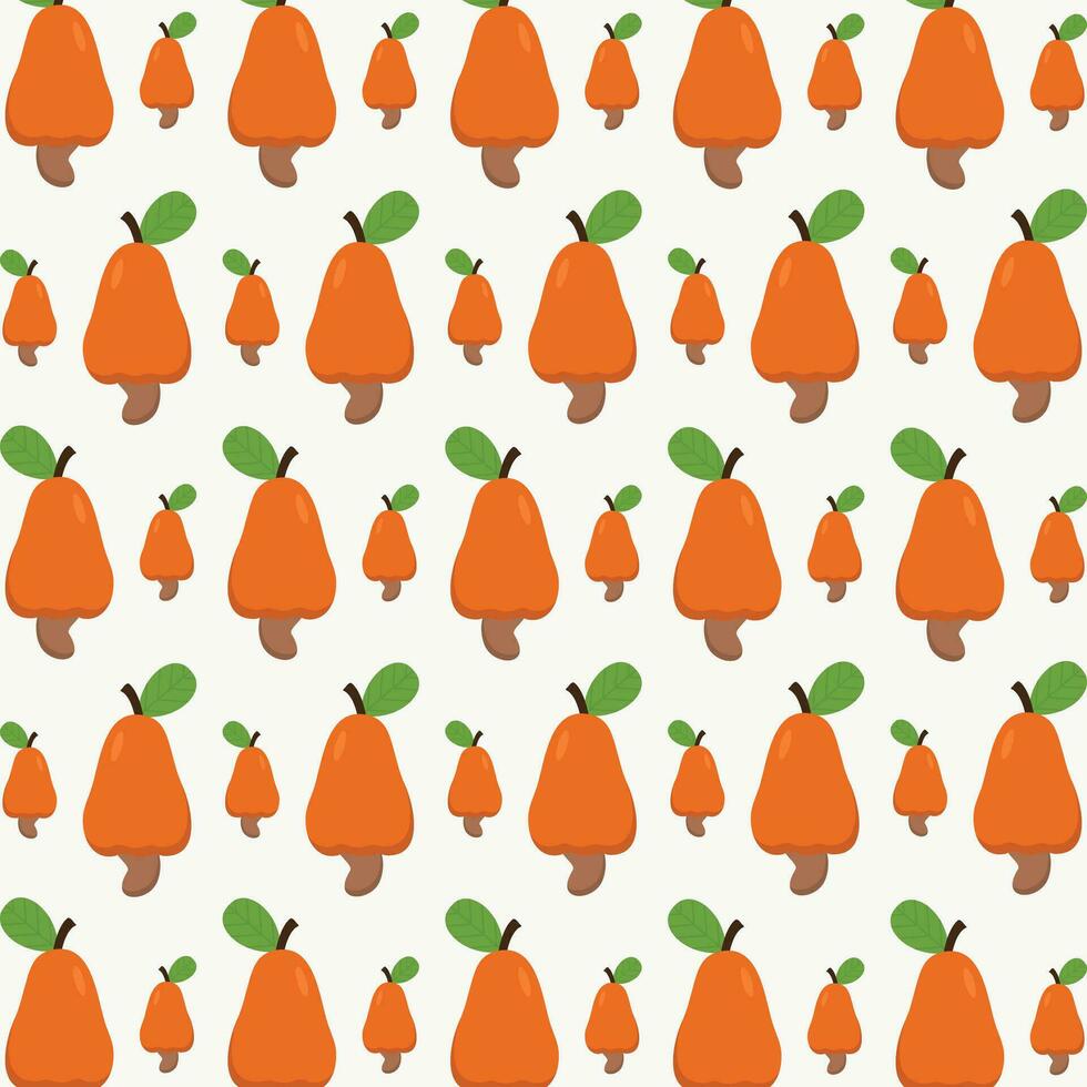 kasju frukt vektor illustration upprepa sömlös mönster design
