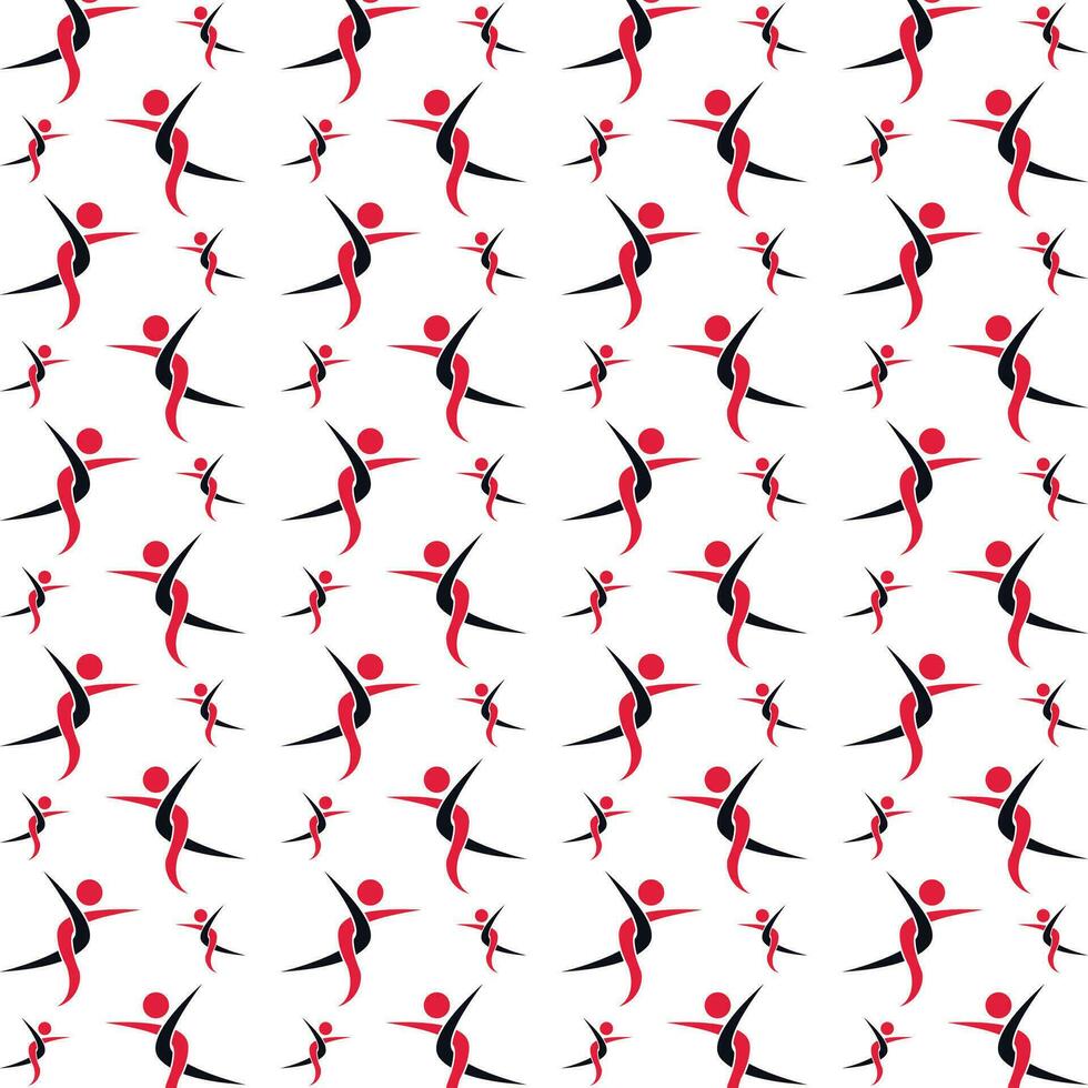 Gymnastik- schön Muster wiederholen abstrakt Vektor Hintergrund