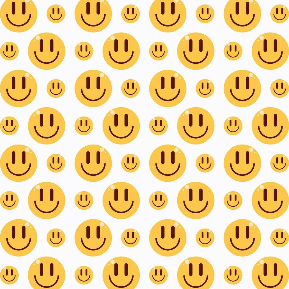 Lächeln Emoji wiederholen modisch Muster Design Vektor Illustration