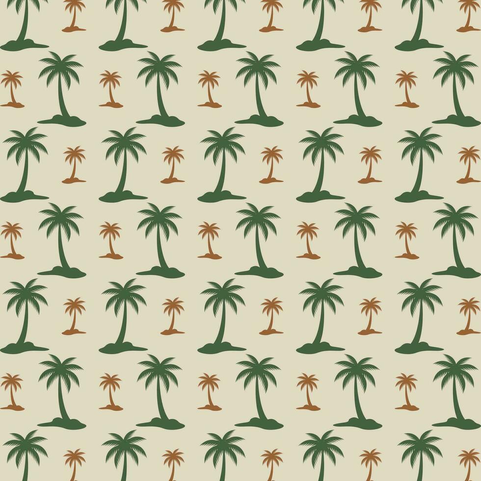 Kokosnuss Baum wiederholen Muster Hintergrund Vektor Illustration