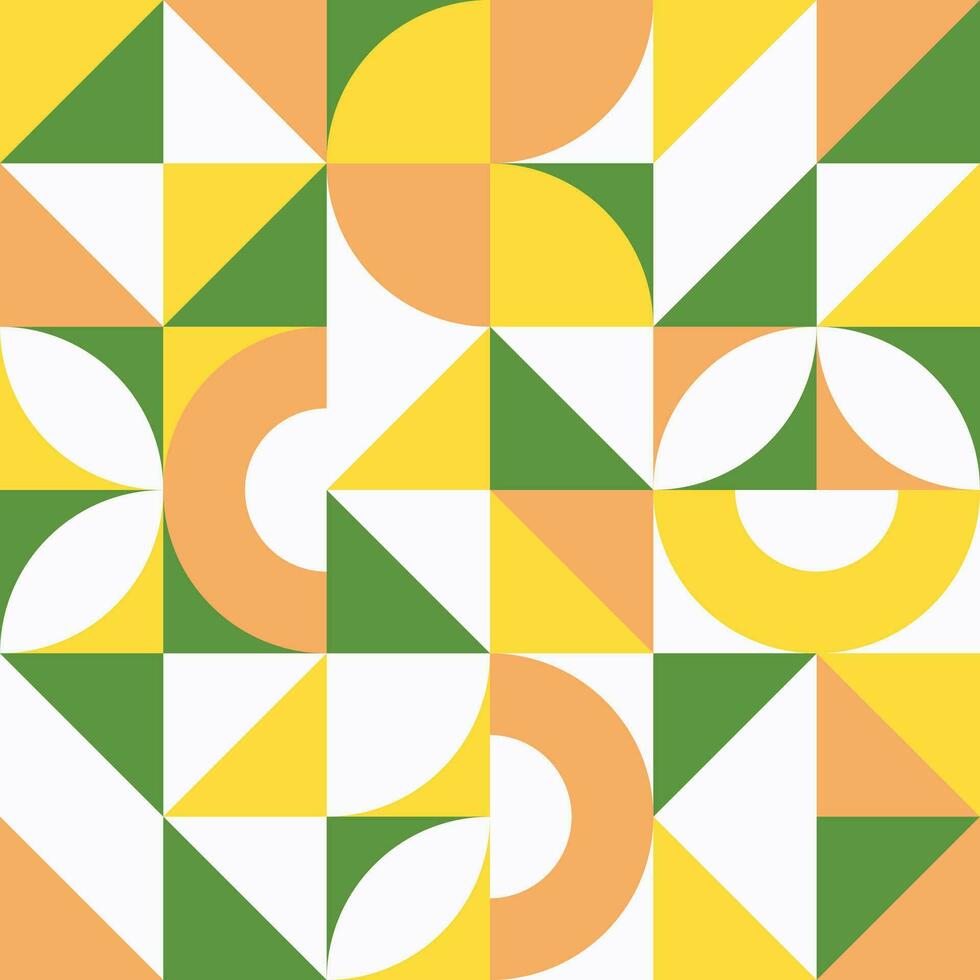 grön och gul färgrik abstrakt geometrisk form vektor illustration