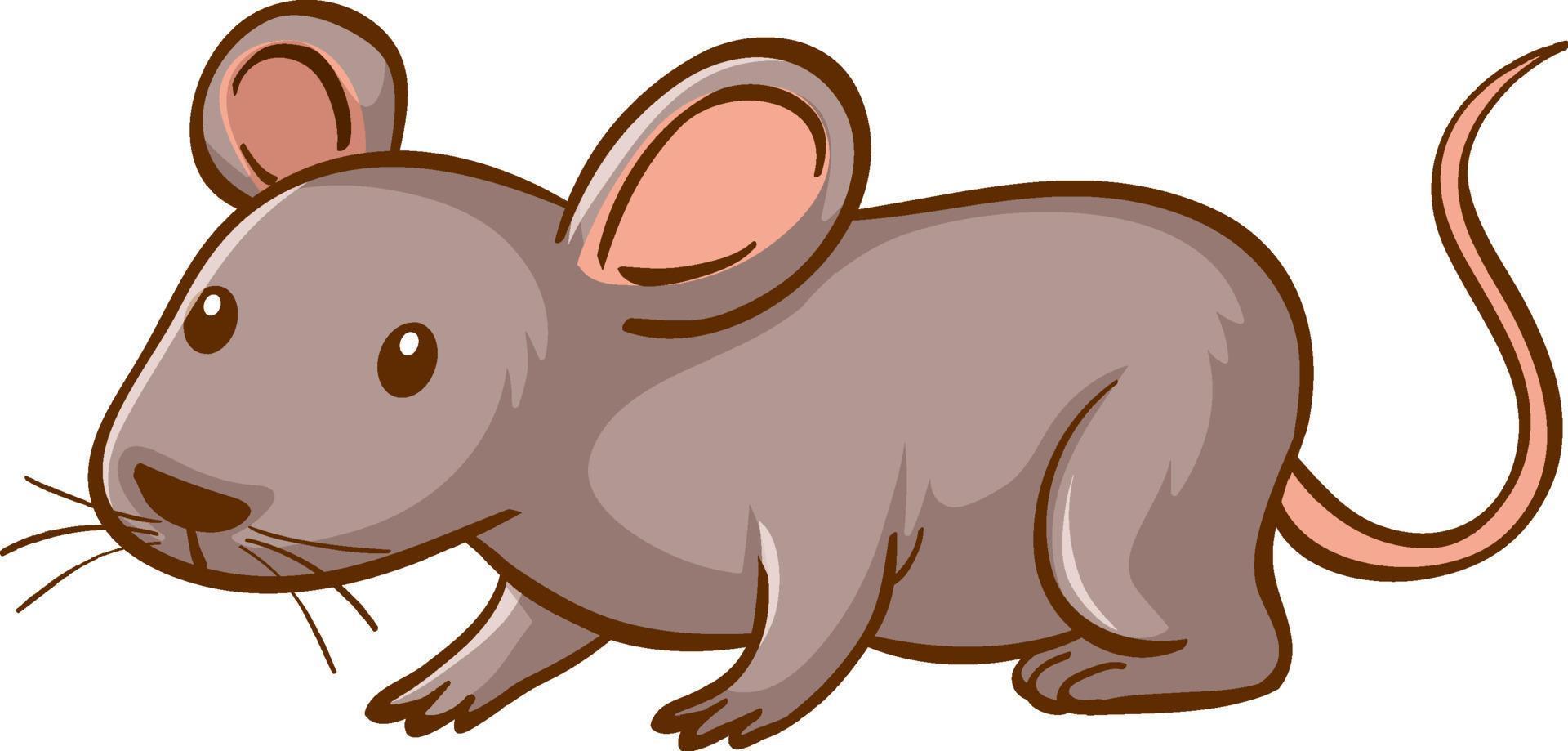 mus djur tecknad på vit bakgrund vektor