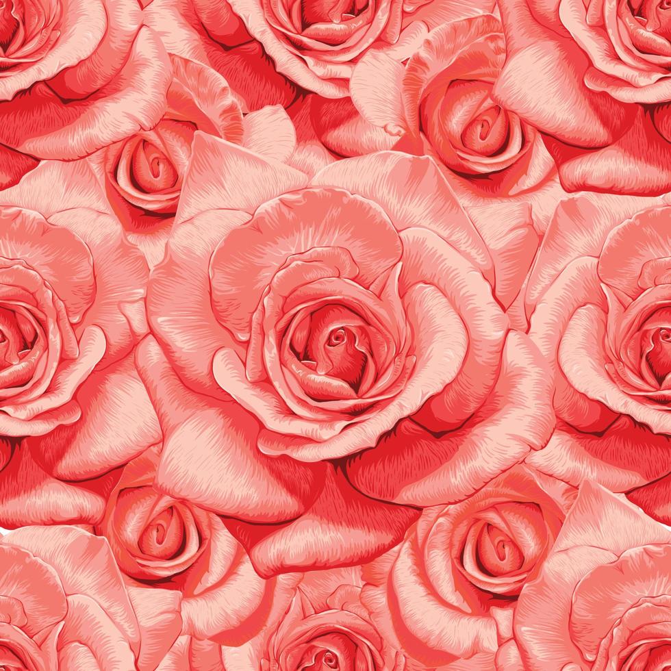 seamless mönster blommig vintage ros blommor bakgrund. vektor