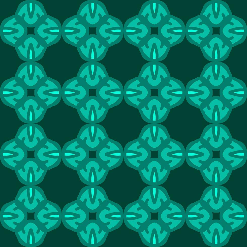 blå turkos aqua menthe mandala konst sömlös mönster blommig kreativ design bakgrund vektor illustration