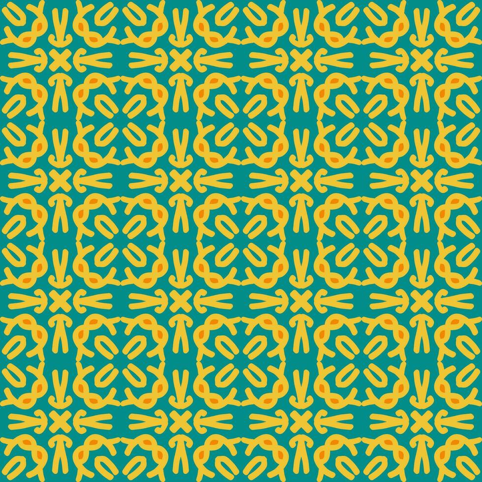 grön oliv gul mandala konst sömlös mönster blommig kreativ design bakgrund vektor illustration