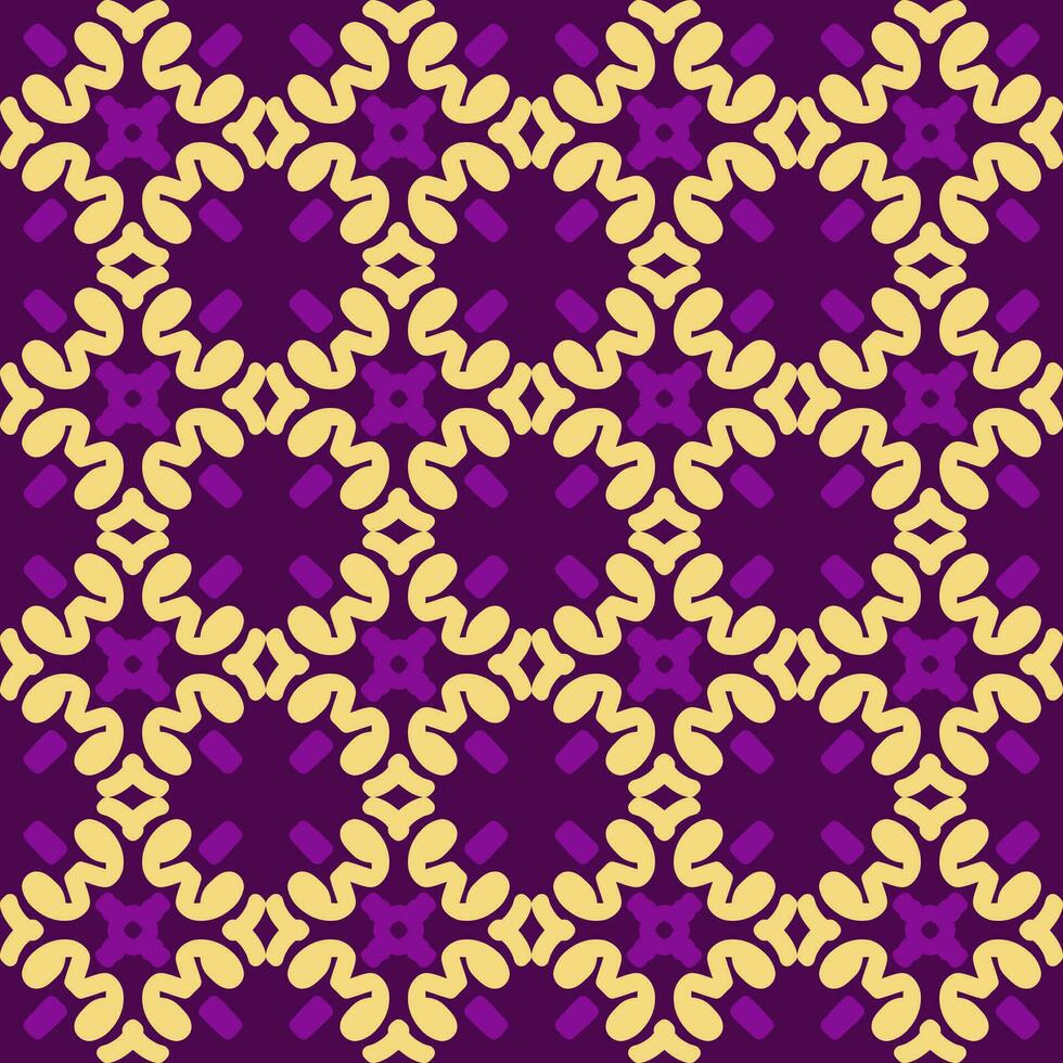 lila violett gul mandala konst sömlös mönster blommig kreativ design bakgrund vektor illustration
