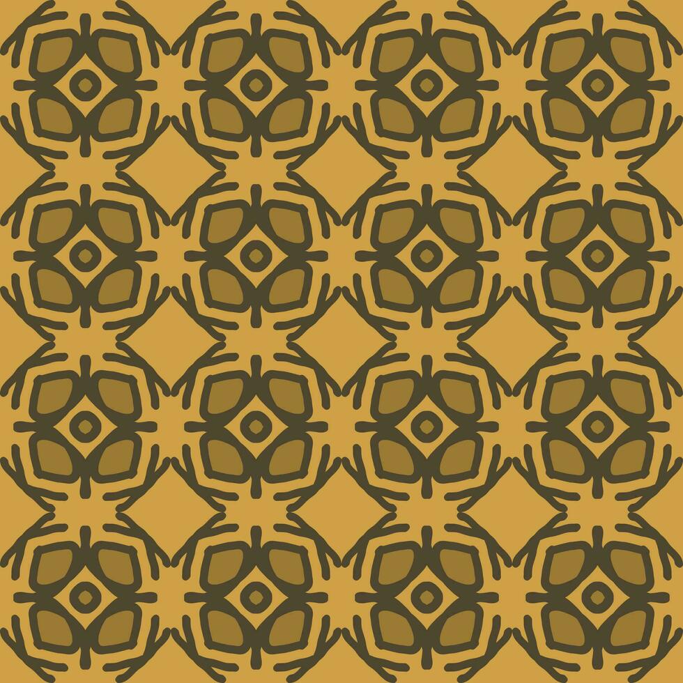 braun Mandala Kunst nahtlos Muster Blumen- kreativ Design Hintergrund Vektor Illustration
