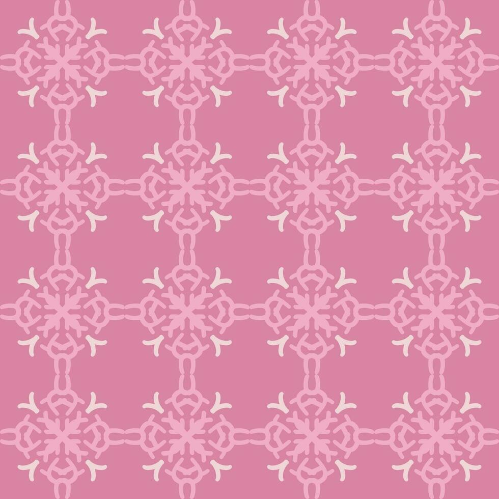 röd magenta violett rosa mandala konst sömlös mönster blommig kreativ design bakgrund vektor illustration