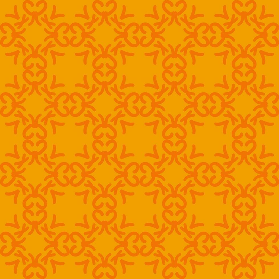 gul orange mandala blommig kreativ sömlös design bakgrund vektor