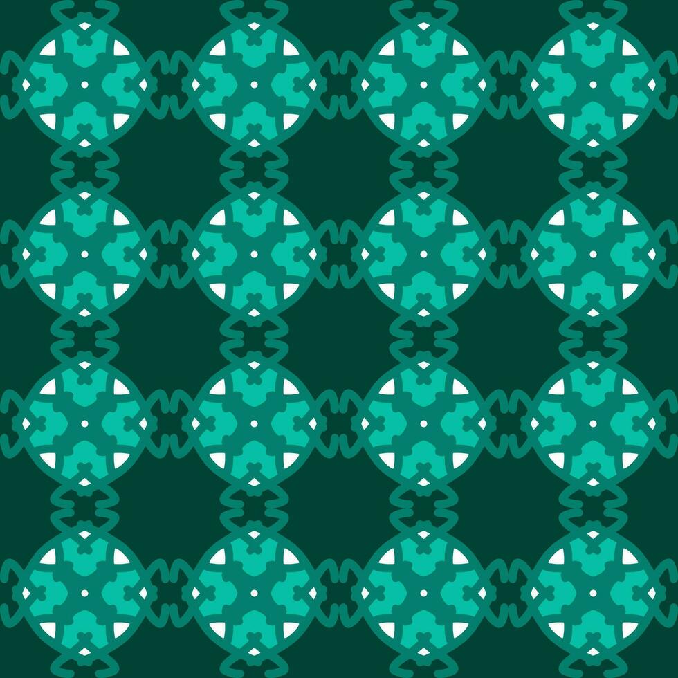 blå turkos aqua menthe mandala konst sömlös mönster blommig kreativ design bakgrund vektor illustration