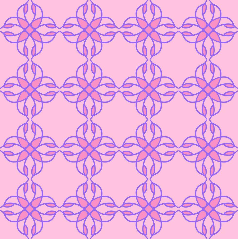 Rosa Magenta Pfirsich Rose Mandala nahtlos Blumen- Jahrgang Innere eben Design Hintergrund Vektor Illustration