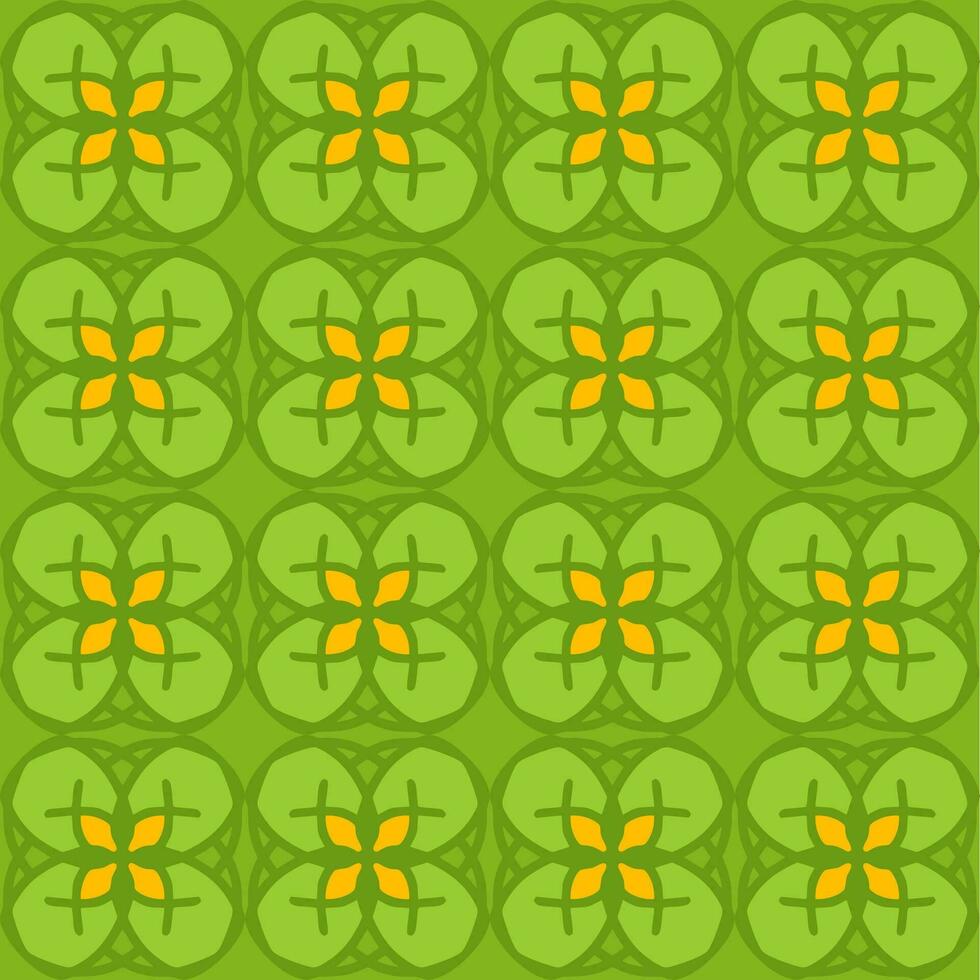gul ljus solig grön mynta oliv skog mandala sömlös mönster blommig kreativ design bakgrund vektor illustration